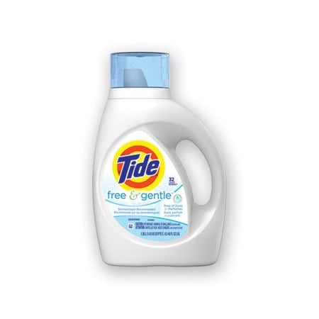Proctgambl Tide, FREE AND GENTLE LAUNDRY DETERGENT, 32 LOADS, 46 OZ BOTTLE, 6PK 41823
